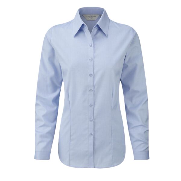 Russell Athletic Collection Ladies Long Sleeve Herringbone Shirt Thumbnail